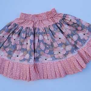 Sofia Twirl style Skirt Petal Gray and Spotted